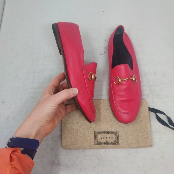 Gucci Brixton Pink Horsebit Collapsible Loafer Shoe - Picture 4 of 13